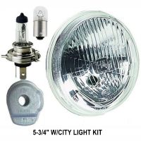 Hella 5-3/4" Round ECE High/Low Beam Headlamp w/City Light, Your choice of Bulb, EACH